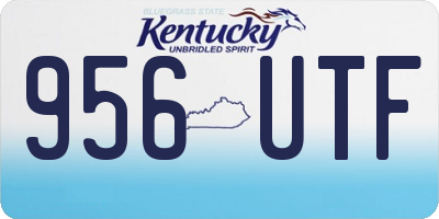 KY license plate 956UTF