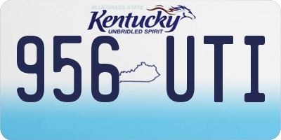 KY license plate 956UTI