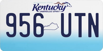 KY license plate 956UTN
