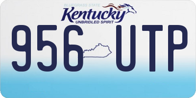 KY license plate 956UTP