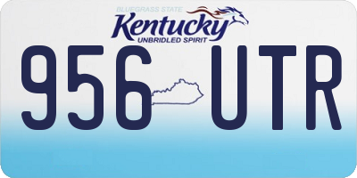 KY license plate 956UTR