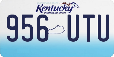 KY license plate 956UTU