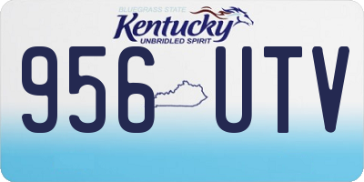 KY license plate 956UTV