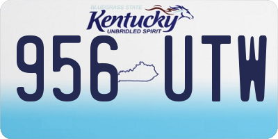KY license plate 956UTW
