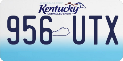 KY license plate 956UTX