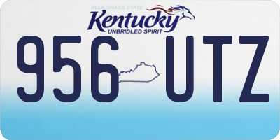 KY license plate 956UTZ