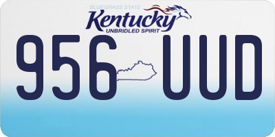 KY license plate 956UUD