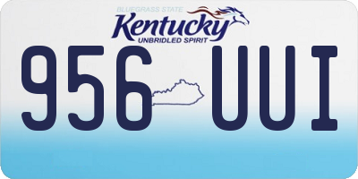 KY license plate 956UUI