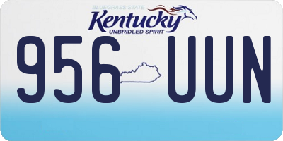 KY license plate 956UUN