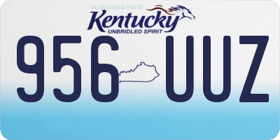 KY license plate 956UUZ