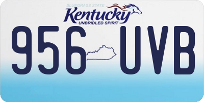 KY license plate 956UVB