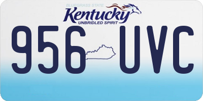 KY license plate 956UVC