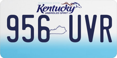 KY license plate 956UVR