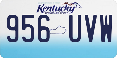 KY license plate 956UVW