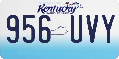KY license plate 956UVY