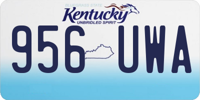 KY license plate 956UWA