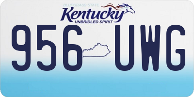 KY license plate 956UWG