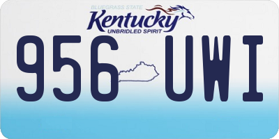 KY license plate 956UWI
