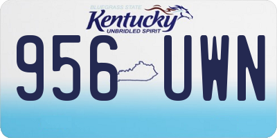 KY license plate 956UWN