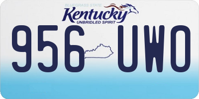 KY license plate 956UWO