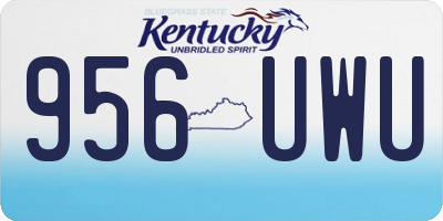 KY license plate 956UWU
