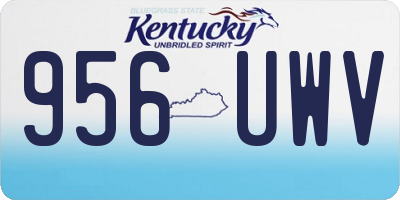 KY license plate 956UWV
