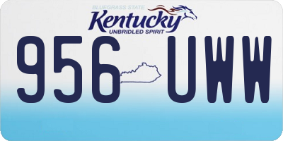 KY license plate 956UWW