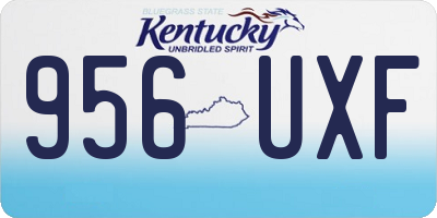 KY license plate 956UXF