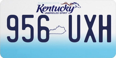 KY license plate 956UXH