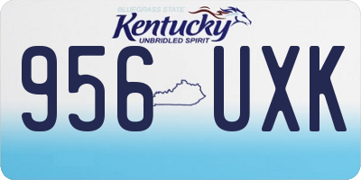 KY license plate 956UXK