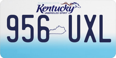 KY license plate 956UXL