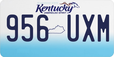 KY license plate 956UXM