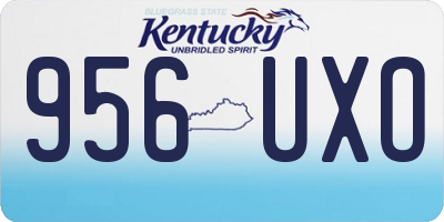KY license plate 956UXO