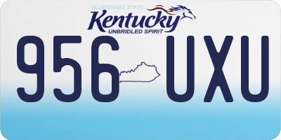 KY license plate 956UXU