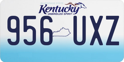 KY license plate 956UXZ