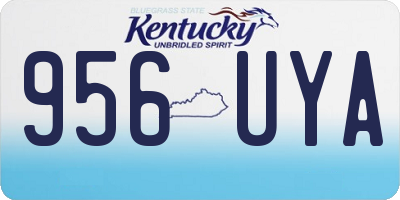 KY license plate 956UYA