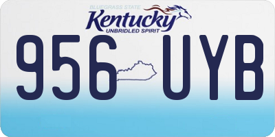 KY license plate 956UYB