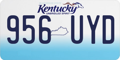 KY license plate 956UYD