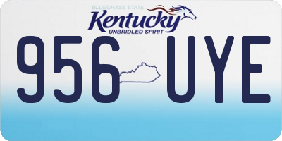 KY license plate 956UYE