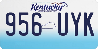 KY license plate 956UYK