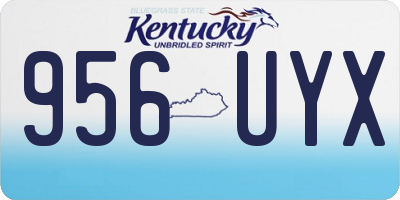 KY license plate 956UYX