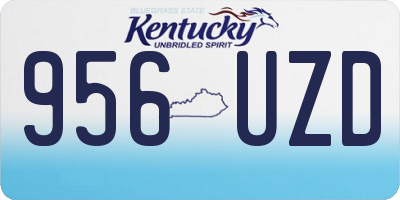 KY license plate 956UZD