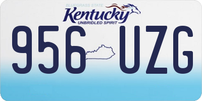 KY license plate 956UZG