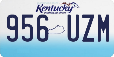 KY license plate 956UZM