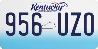 KY license plate 956UZO