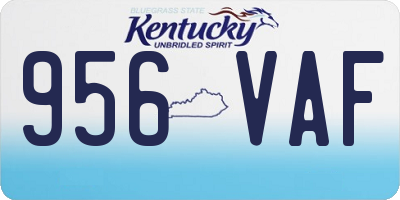 KY license plate 956VAF
