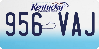 KY license plate 956VAJ
