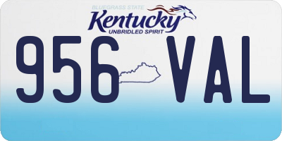 KY license plate 956VAL