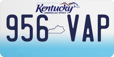 KY license plate 956VAP