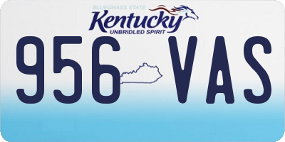 KY license plate 956VAS